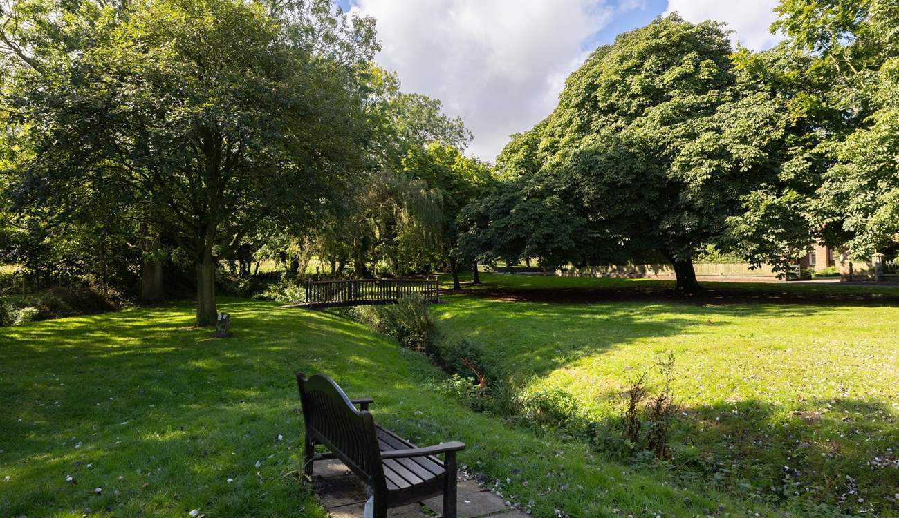 A lovely green space to sit and contemplate.