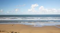 The beautiful North Sea sparkling in the sun.