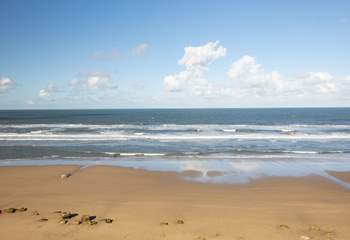 The beautiful North Sea sparkling in the sun.