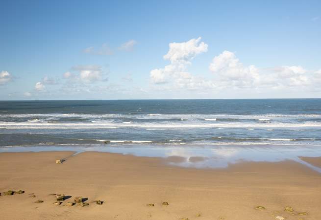 The beautiful North Sea sparkling in the sun.