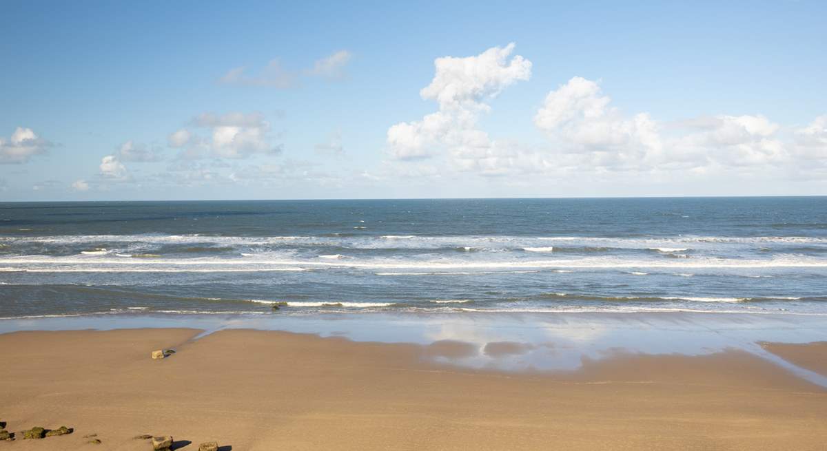 The beautiful North Sea sparkling in the sun.