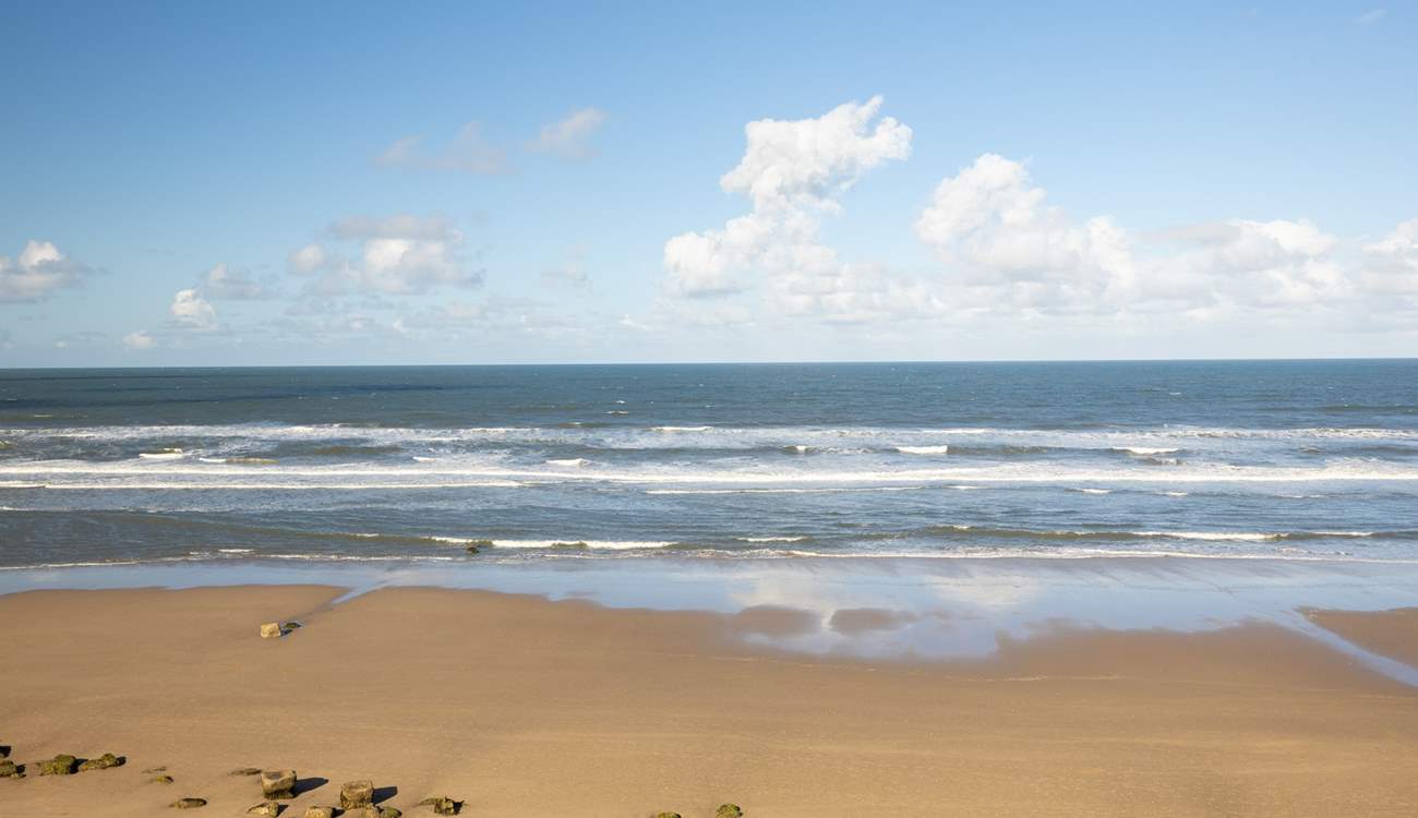 The beautiful North Sea sparkling in the sun.
