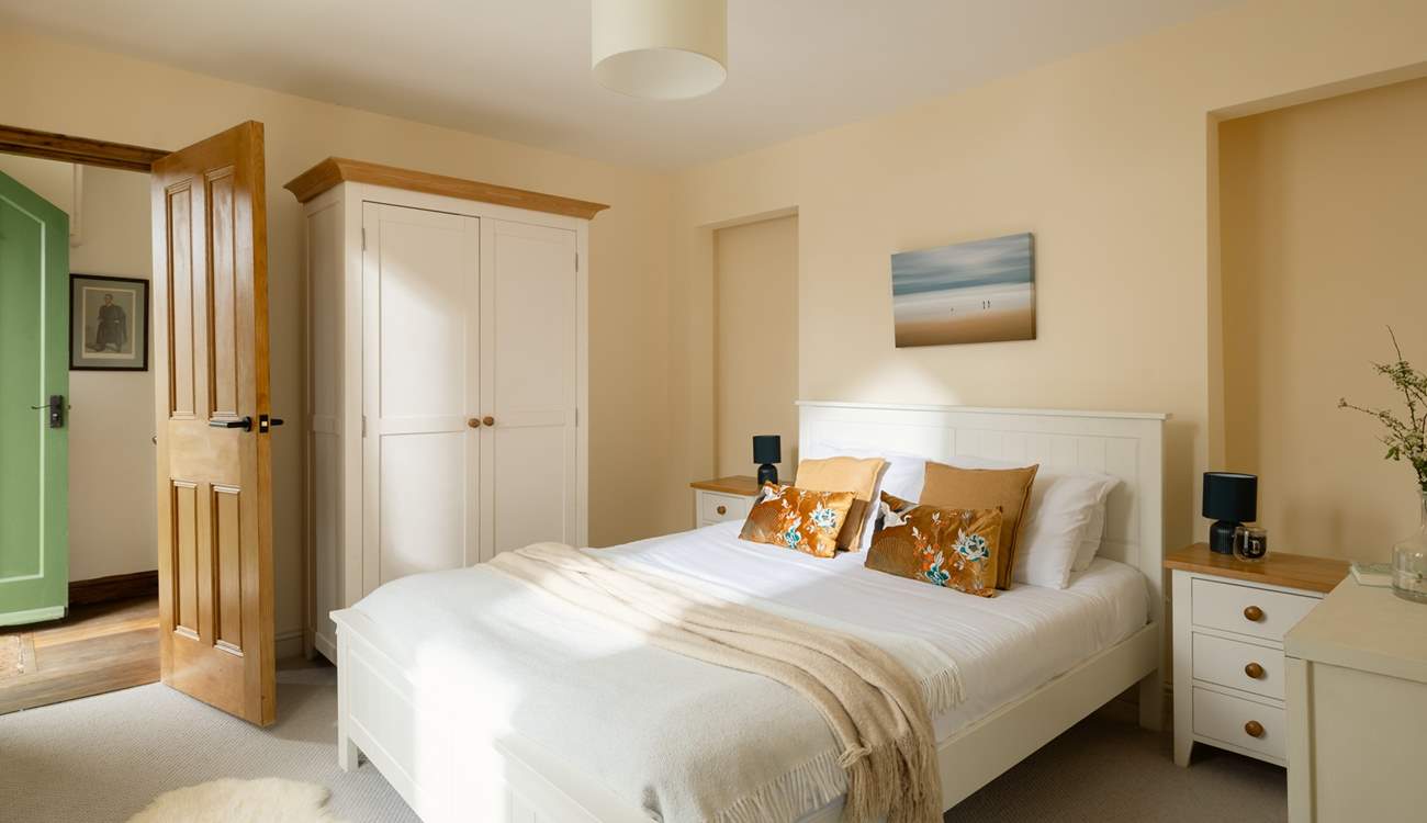 This room has plenty of storage for your seaside clothes.