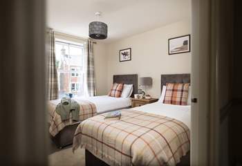 Cosy twin with a view of the village.