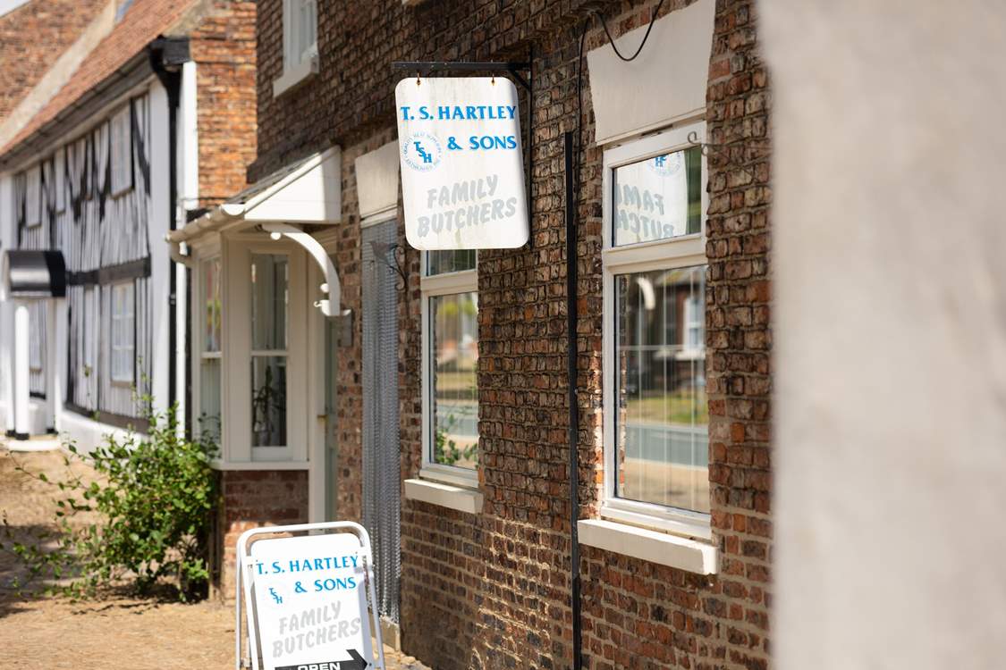 Only steps to the local butcher.