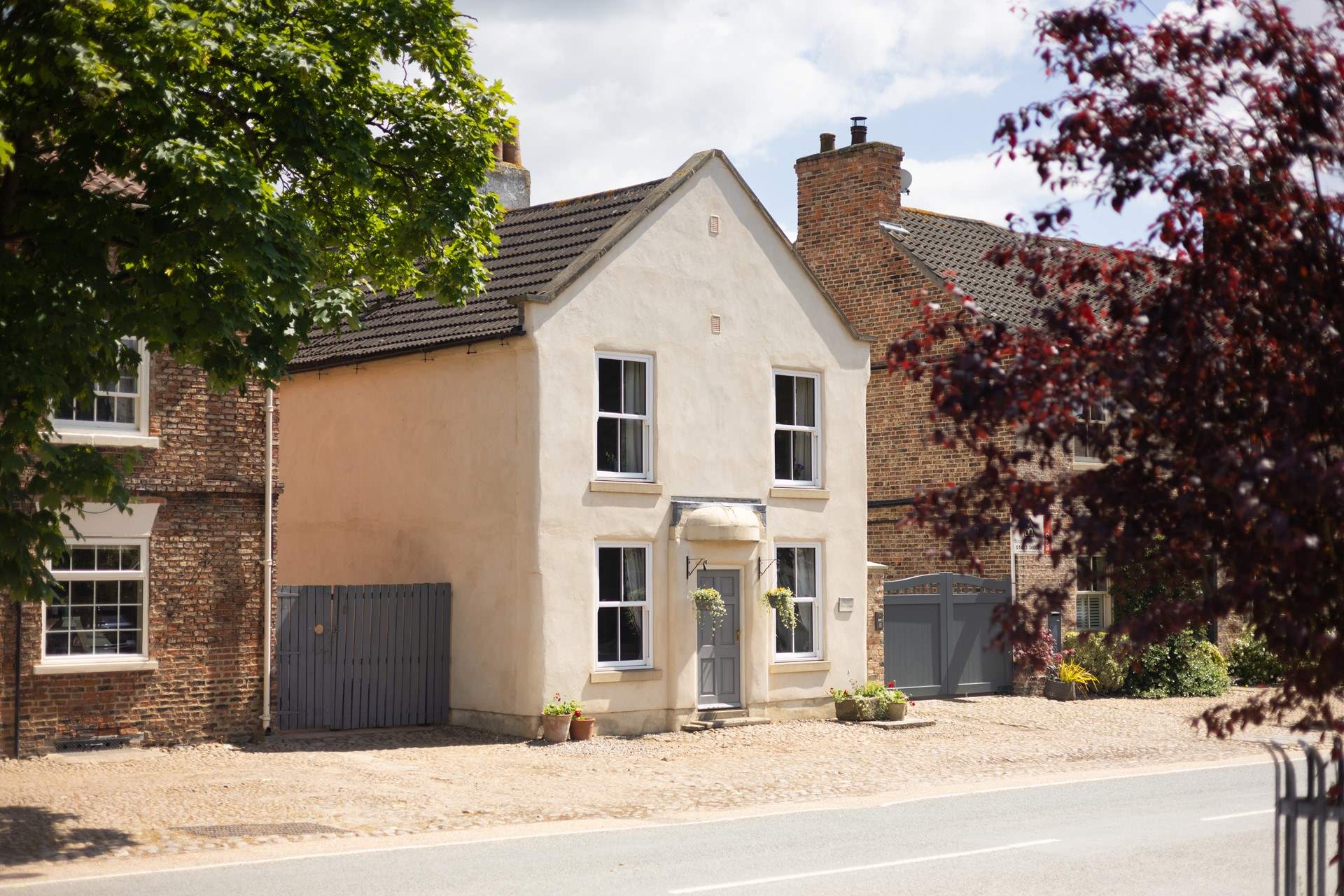 Cobbled pavements grace this lovely village near Thirsk.