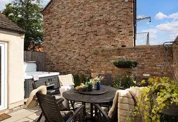 Take a soak in the hot tub and relax.