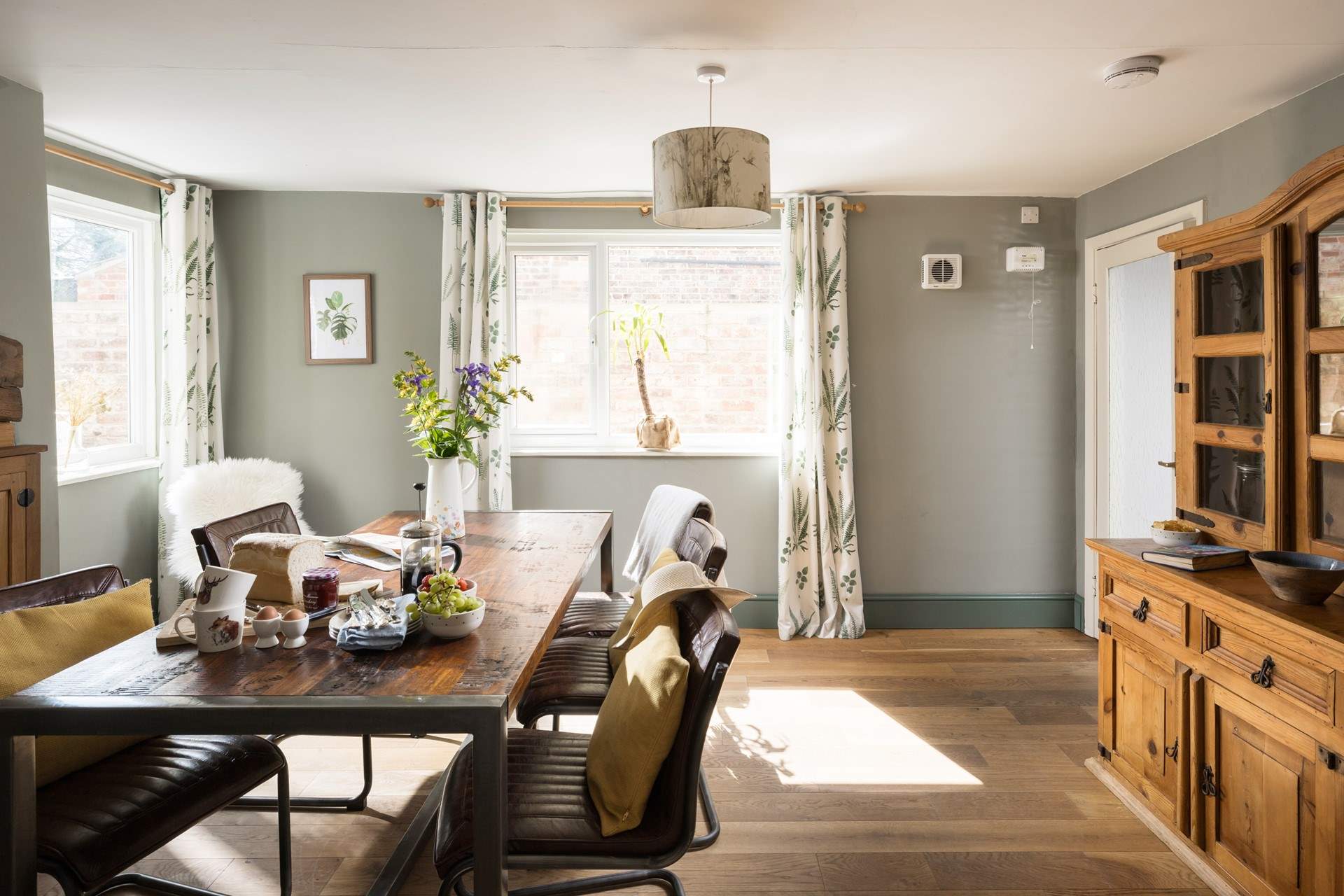 The dining-room has loads of space for everyone to gather and discuss the day's adventures.
