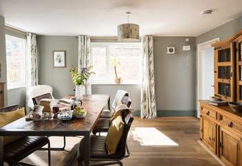 The dining-room has loads of space for everyone to gather and discuss the day's adventures.