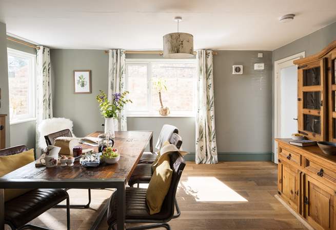The dining-room has loads of space for everyone to gather and discuss the day's adventures.
