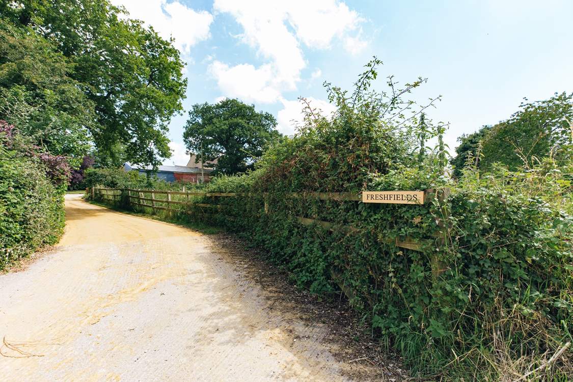 Keep your eyes peeled for the driveway entrance.