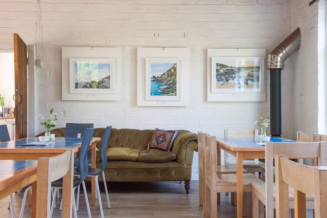 The indoor seating at Fat Apples Cafe has a log-burner to keep you toasty on the cooler days.