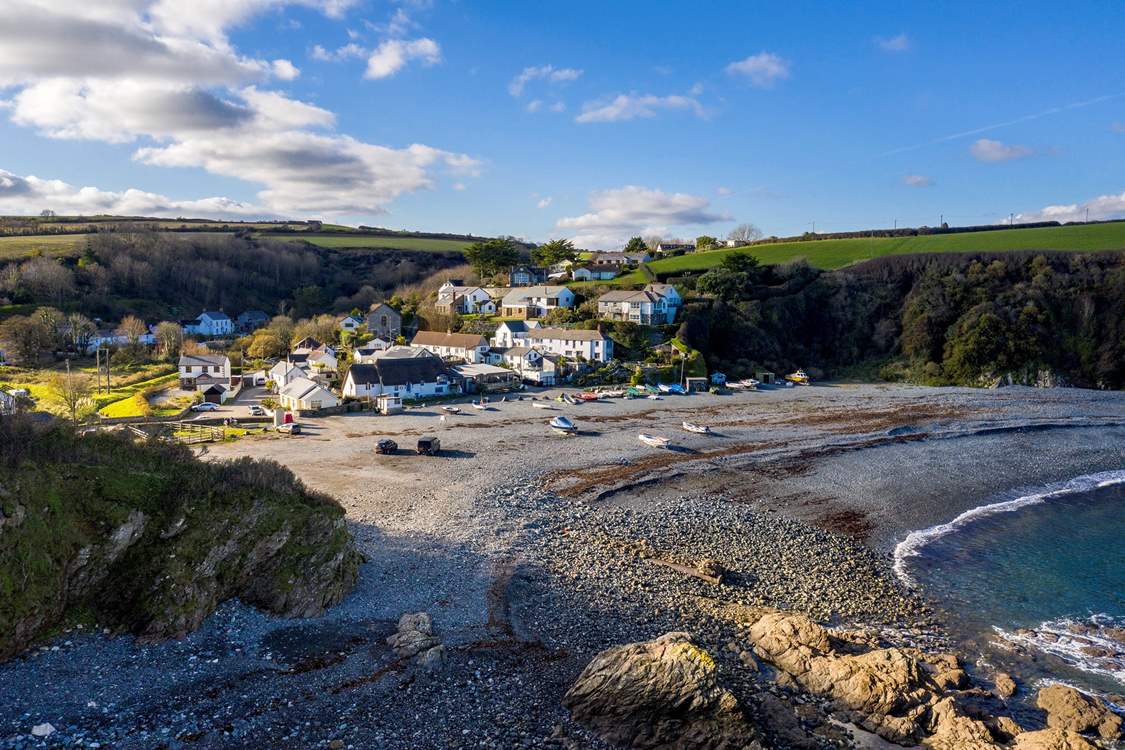 Porthallow beach in winter! There's not many places where the woodland is so close to the ocean.