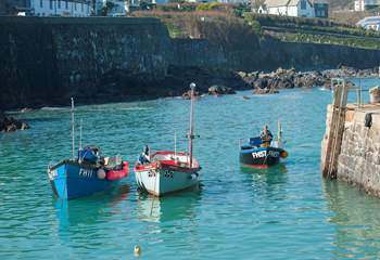 Coverack beach and harbour is a short drive away.