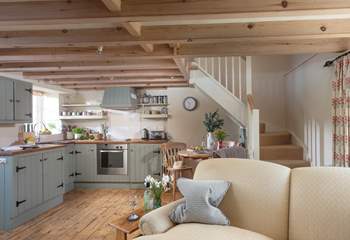 Cosy up in the open plan living-room.