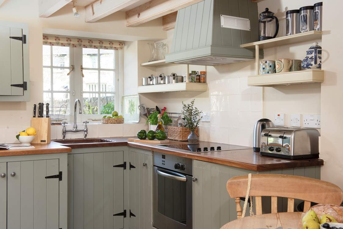 The kitchen-area is well-equipped and has everything you need to cook those holiday treats.