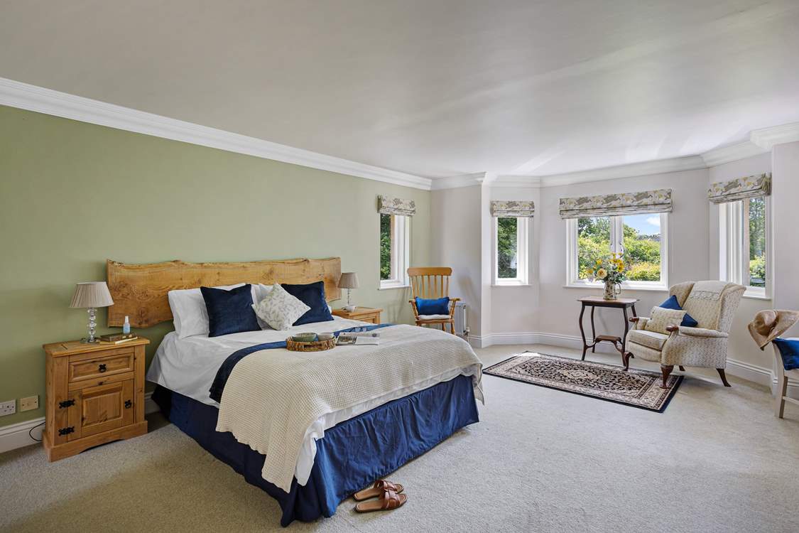 You are surrounded by nature and beautiful styling that complements the setting.