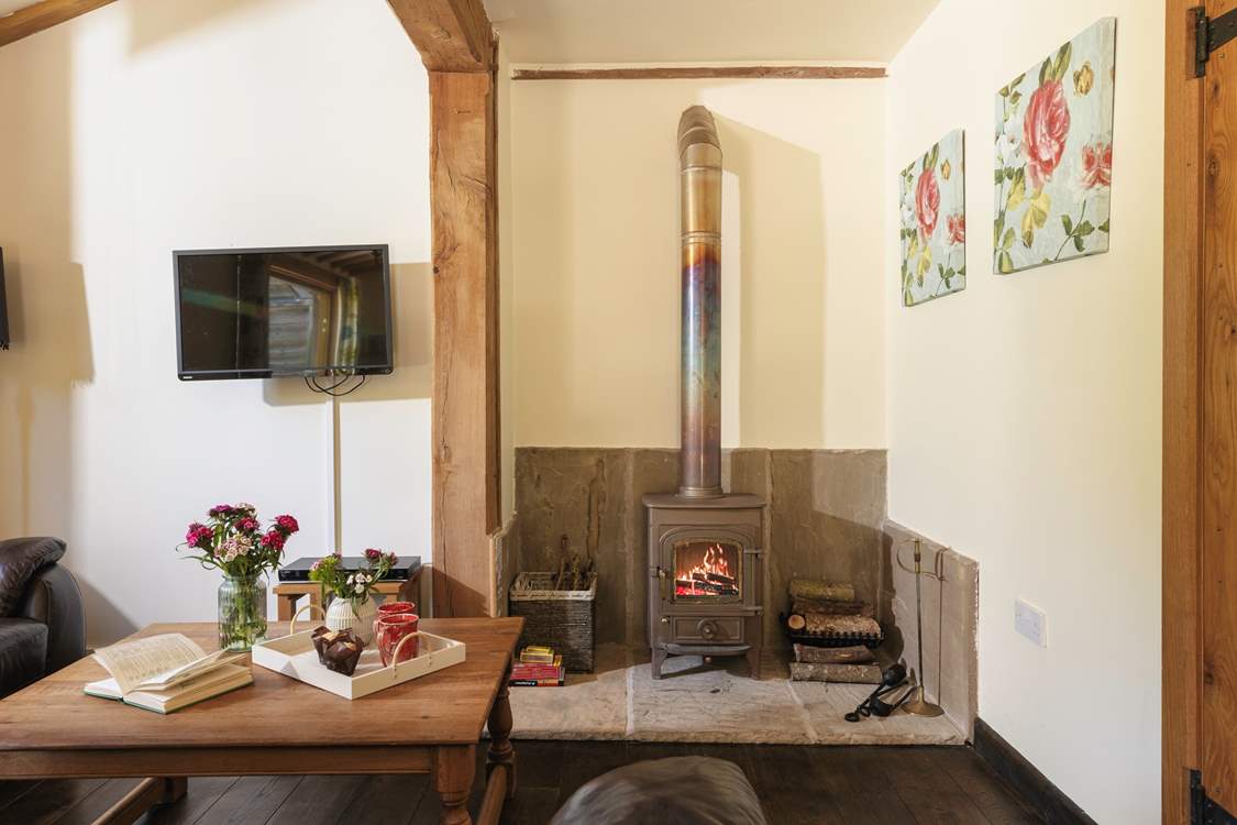 The wood-burner is just perfect for relaxing evenings by the fire.