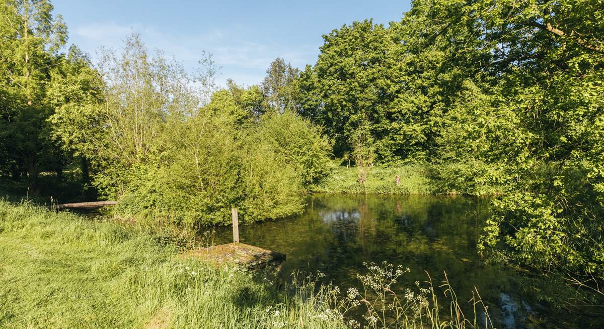 The tranquil ponds are there for guests to enjoy.