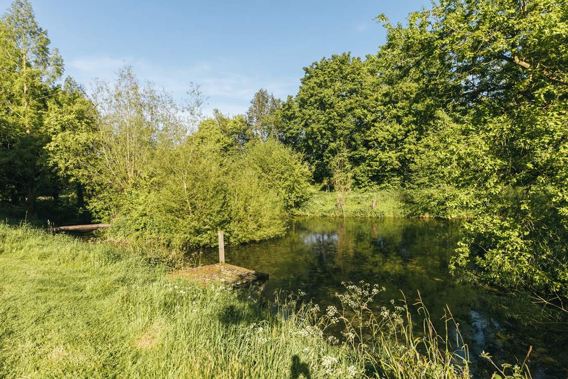 The tranquil ponds are there for guests to enjoy.