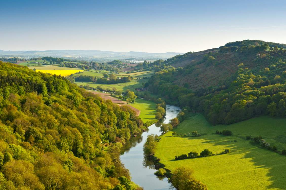 The stunning Wye Valley! This beautiful National Landscape is simply breathtaking. At its heart is the River Wye, one of the most natural rivers in Britain, which meanders majestically through the Welsh/English border. 