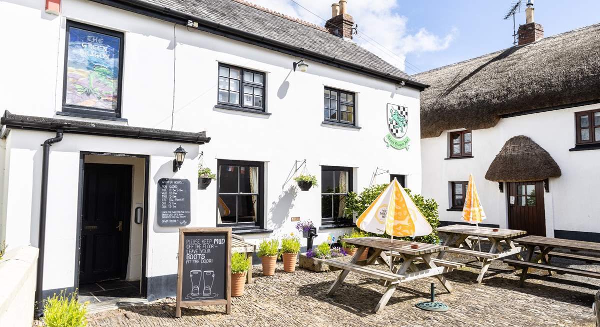 Yards from the cottage set in the village square you will discover the Green Dragon Inn - this Inn really is the heart of the village. On a Friday night you can order fish and chips that will be delivered to your front door. 