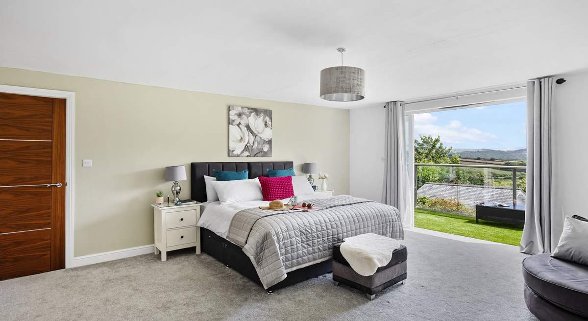 Head upstairs and discover bedroom 2 - a room with a view and balcony! Being 'zip and link' you can decide between twin beds or a super-king double.