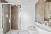 The swish en suite shower-room.