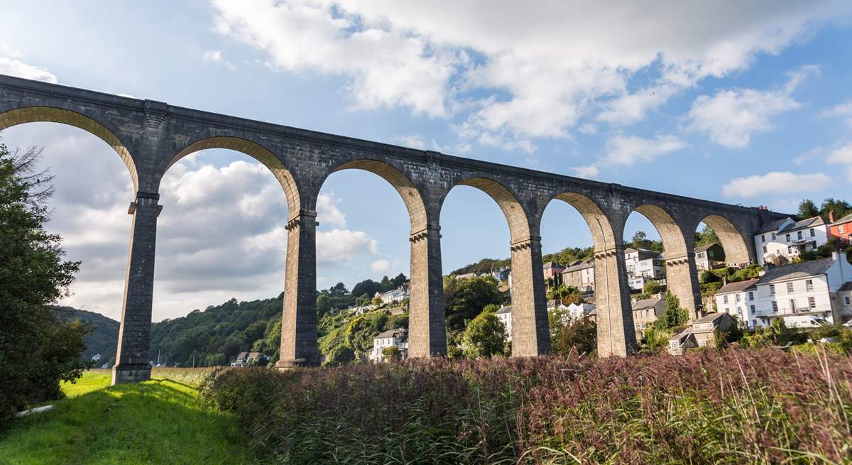 The village of Calstock is pretty, here you can walk along the river or enjoy a pint in the riverfront pub.