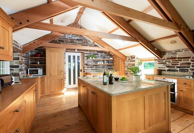 The kitchen-area has all you need to cook a holiday feast.