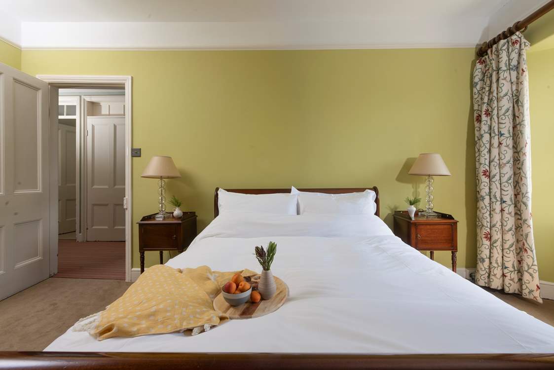 A king-size bed awaits the lucky guests staying in bedroom 6.