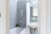 The sweet en suite has a shower for a quick morning rinse-off or a bath when you want to relax.