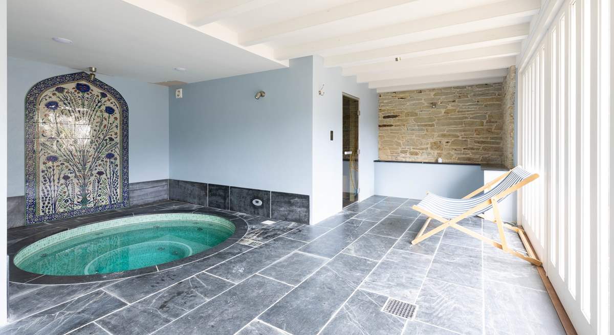 The private spa area is a real treat for guests of Tresillian House.