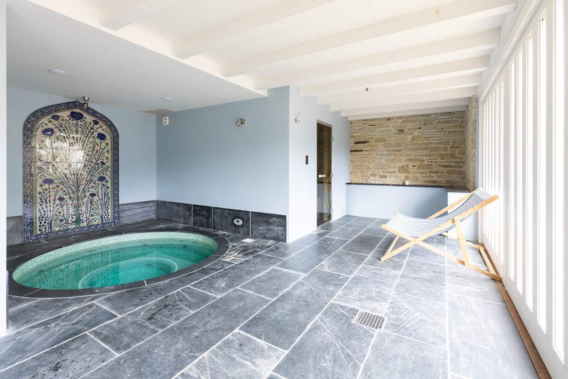 The private spa area is a real treat for guests of Tresillian House.
