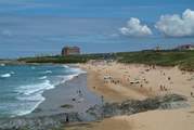 The stunning Fistral beach - world renowned in the surfing world, come and ride the waves.
