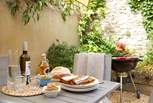 The courtyard is a lovely spot for some al fresco dining.