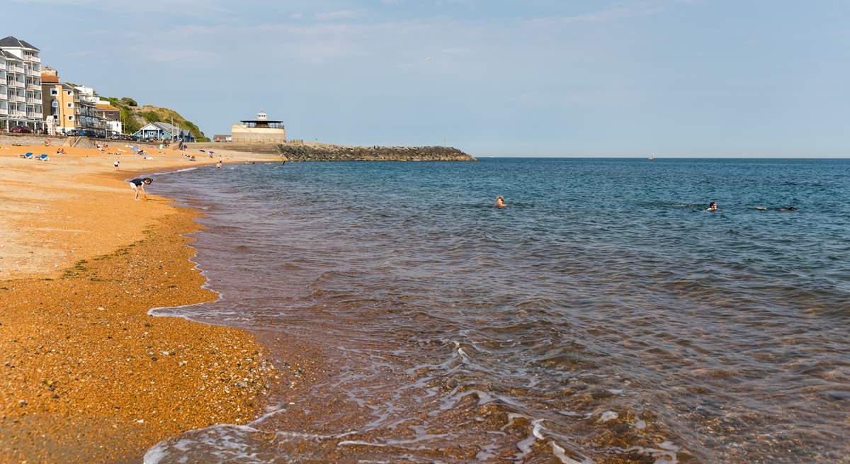 The beach at Ventnor.