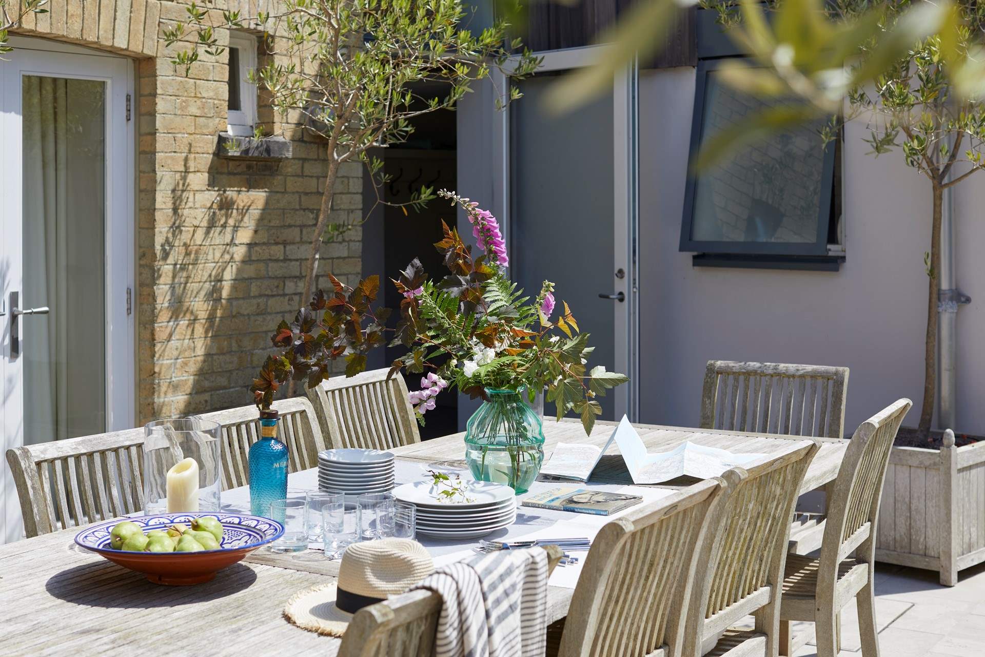 The beautiful sheltered terrace area. 