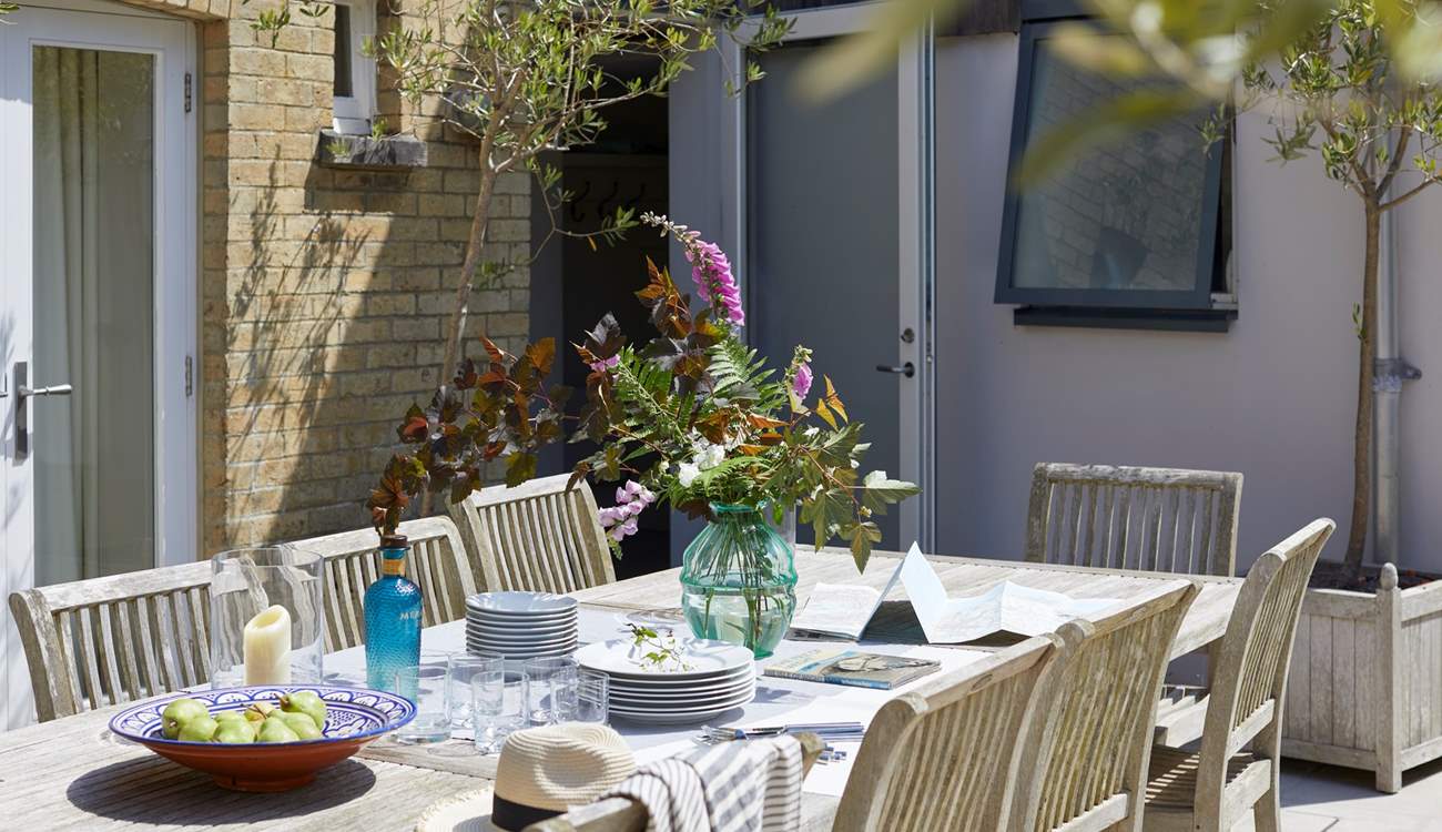 The beautiful sheltered terrace area. 