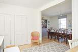 Creating a sociable space, the kitchen effortlessly connects with the dining-room. 