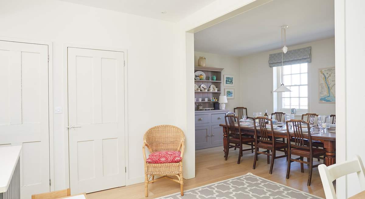 Creating a sociable space, the kitchen effortlessly connects with the dining-room. 