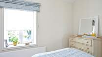 A comfortable king bedroom. 