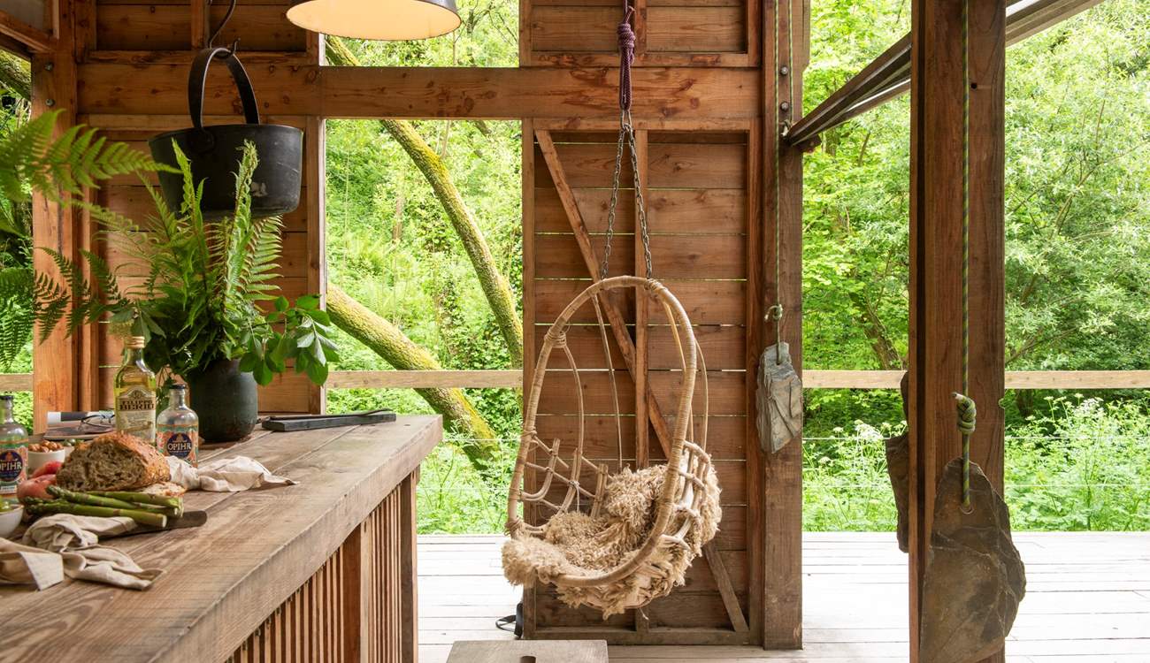 Or perhaps you'll prefer listening to sweet birdsong as you swing in the egg chair?