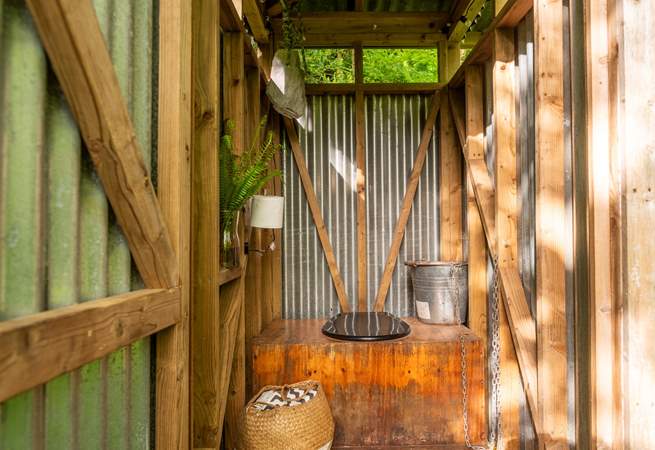 The compost loo is just up the path, away from the cabin. 