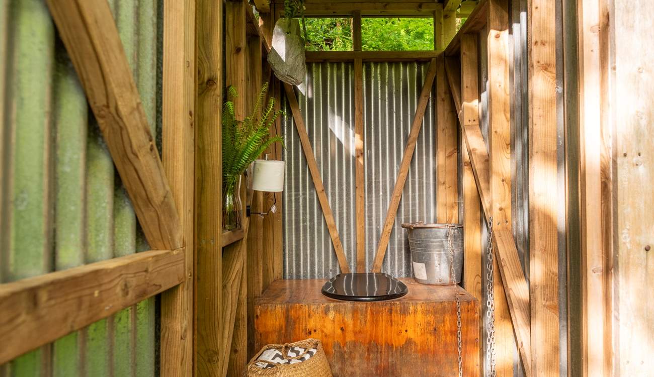 The compost loo is just up the path, away from the cabin. 