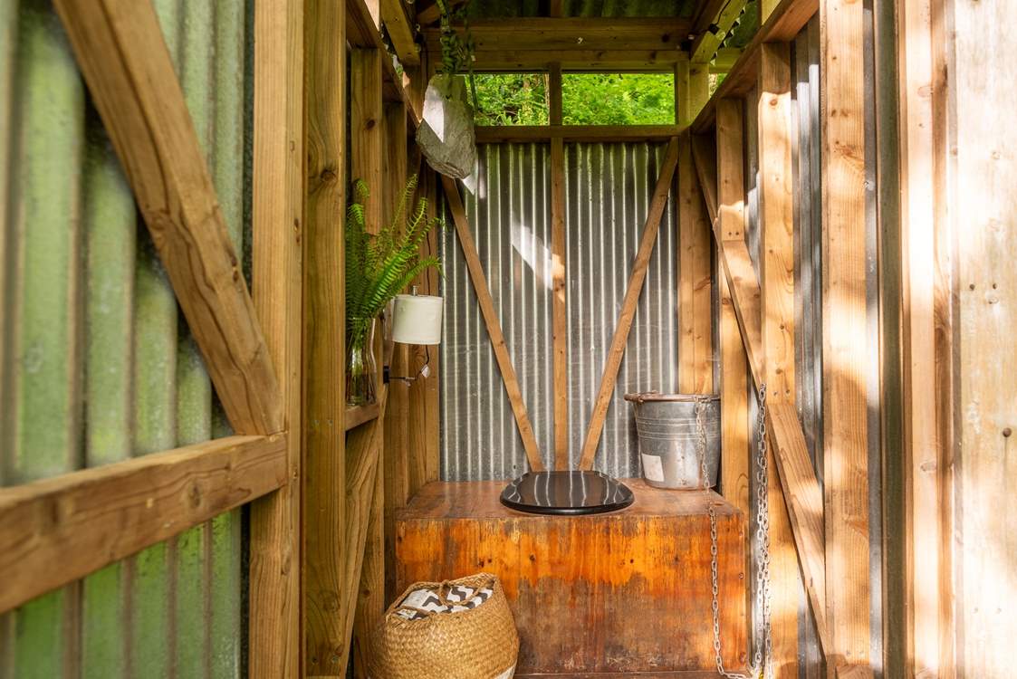 The compost loo is just up the path, away from the cabin.