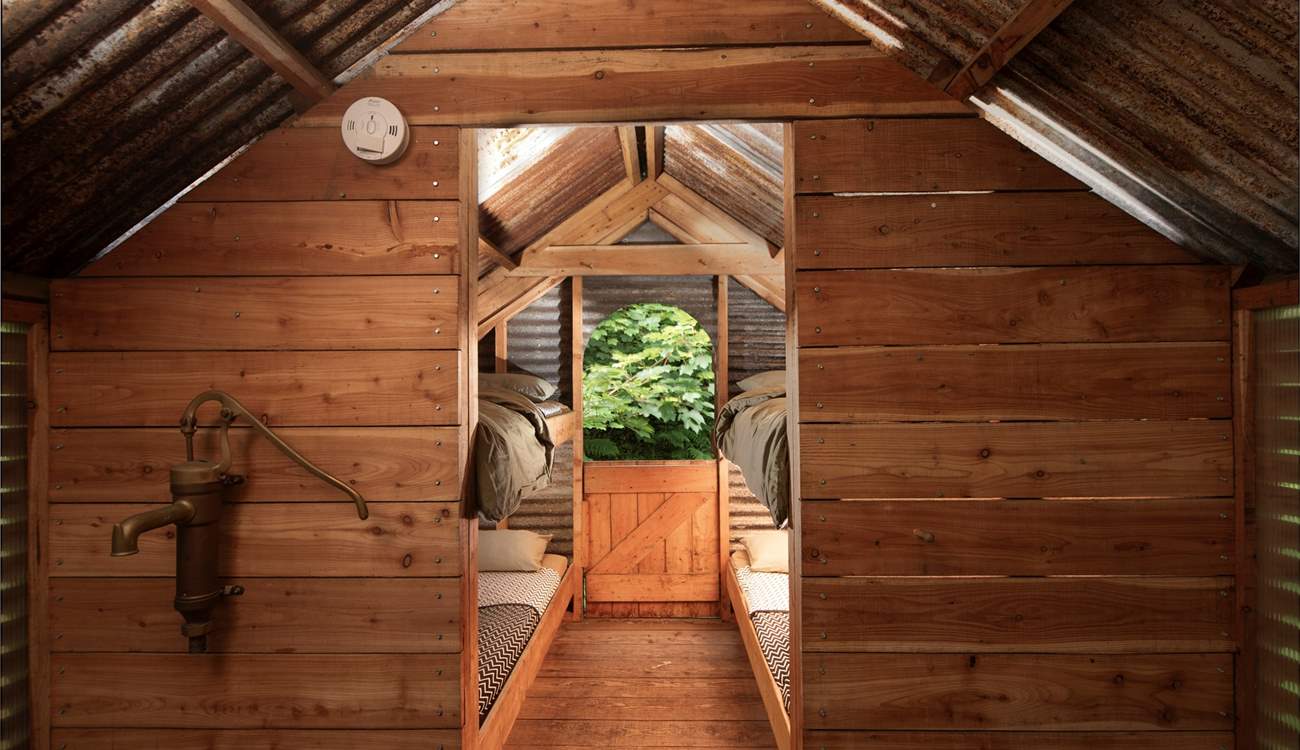 Four extra single beds can be found upstairs. 
