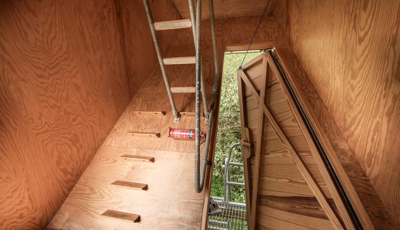 Take care when climbing the ladder up to bed. 