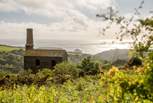 The historic engine house takes centre stage in the stunning sea view. 