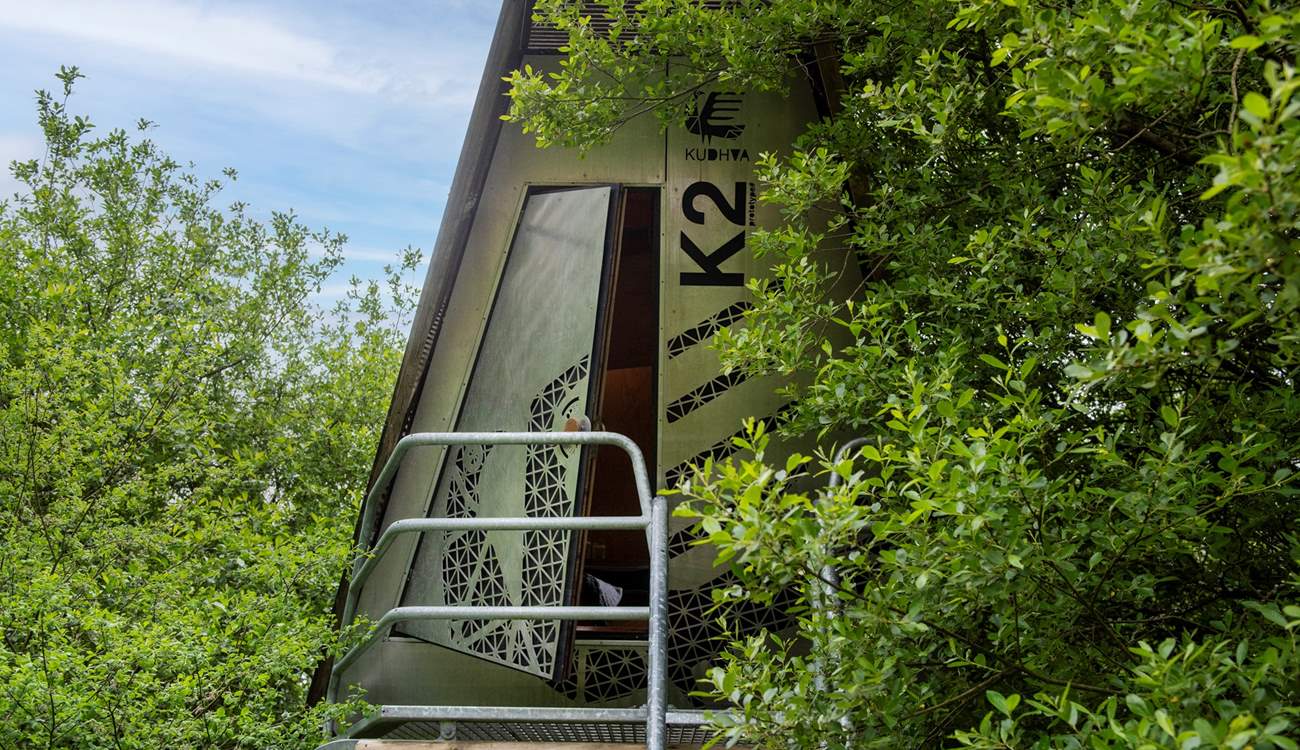 Situated near the rugged Cornish coastline in an old slate quarry. 